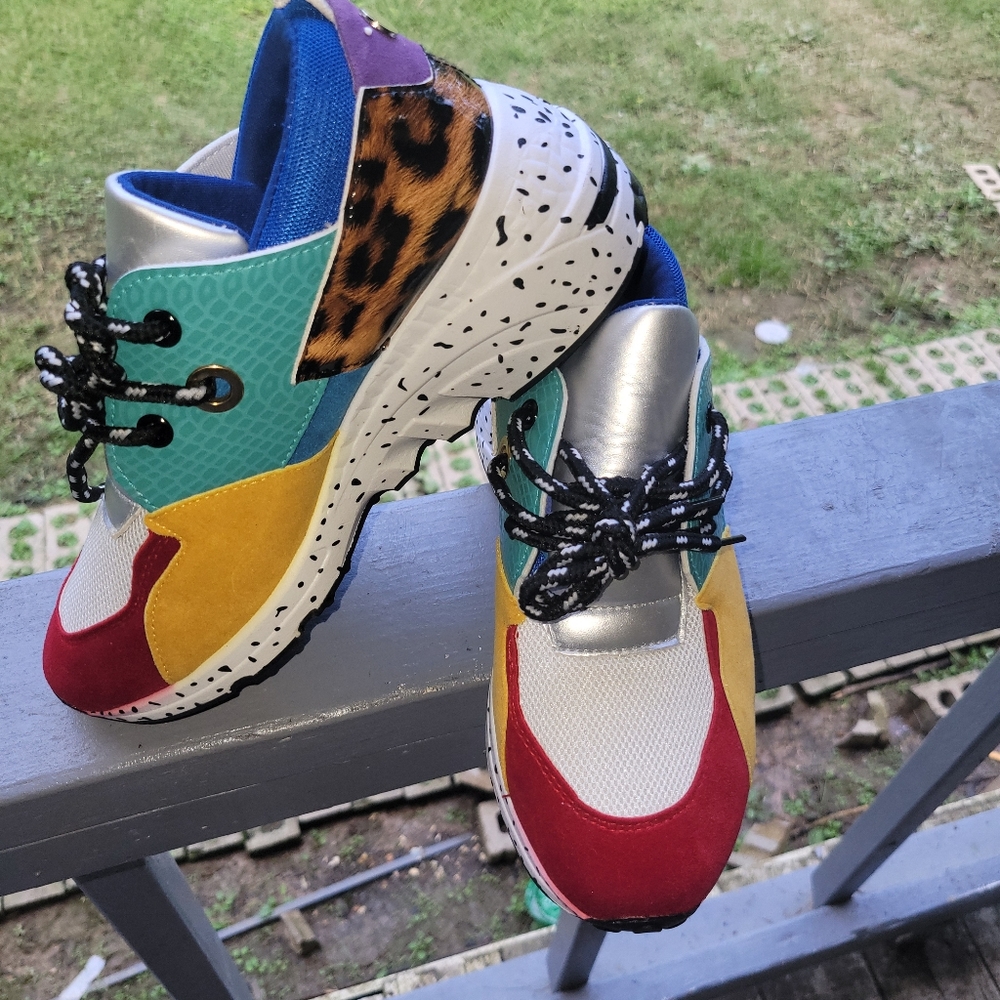 Girl multi color shoes size 6